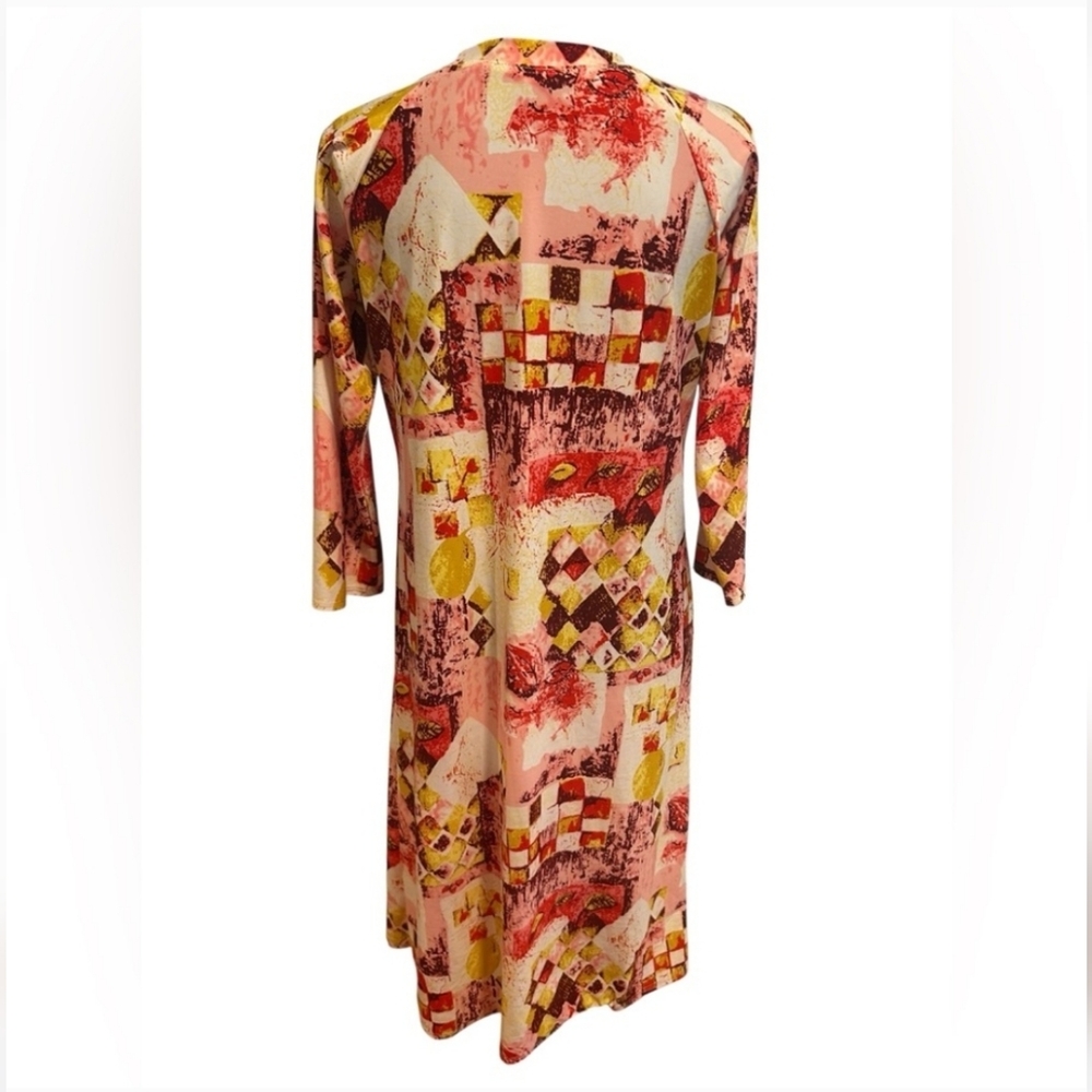LIKE NEW - Basic Colors Vibrant Pink/Red/Yellow Dress - Picture 2 of 4
